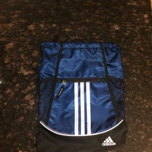 Blue Adidas Drawstring Gym Bag